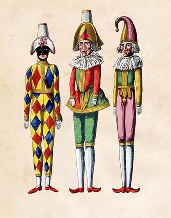 Framed Trio of Puppets Print