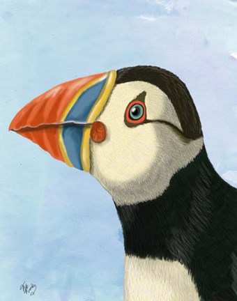 Framed Puffin Portrait Print