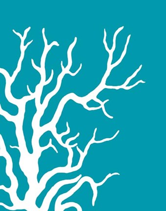 Framed Turquoise Coral Prints b Print
