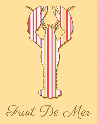 Framed Fruit De Mer Lobster on Lemon Print