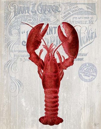 Framed Lobster Prohibition Lobster On White Print