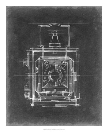 Framed Camera Blueprints I Print