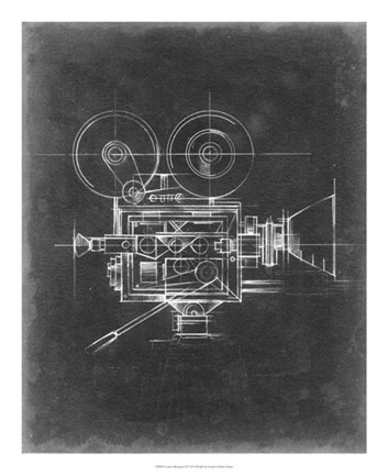 Framed Camera Blueprints II Print