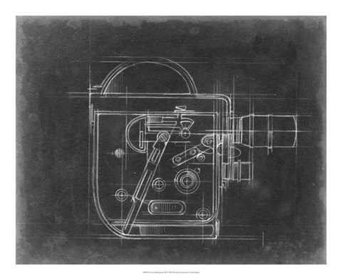 Framed Camera Blueprints III Print