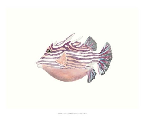 Framed Watercolor Tropical Fish II Print