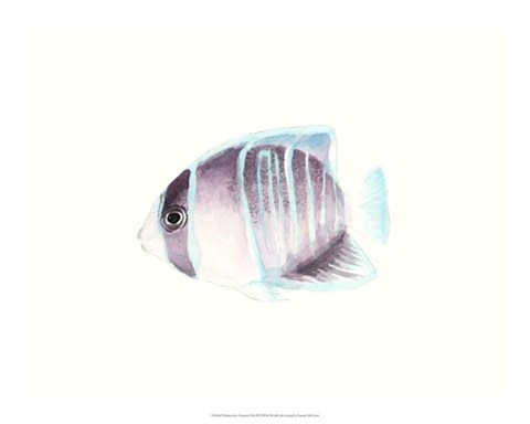 Framed Watercolor Tropical Fish III Print
