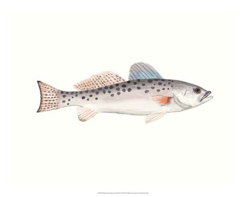 Framed Watercolor Deep Sea Fish IV Print