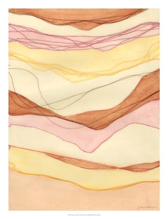 Framed Canyon Cascade I Print