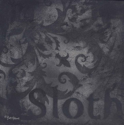 Framed Seven Deadly Sins - Sloth Print
