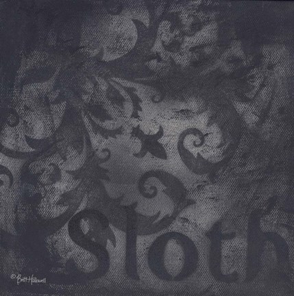 Framed Seven Deadly Sins - Sloth Print