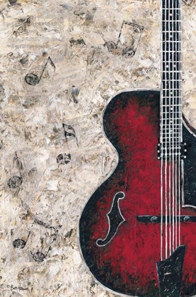 Framed Symphony in Guitar Print