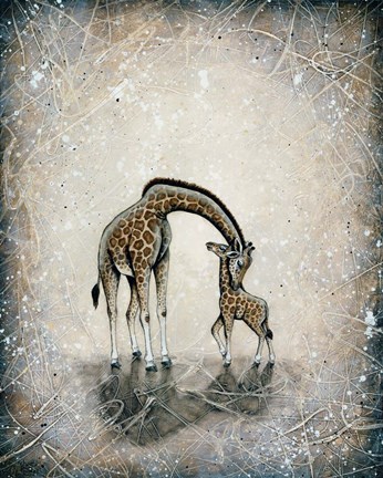 Framed My Love for You - Giraffes Print