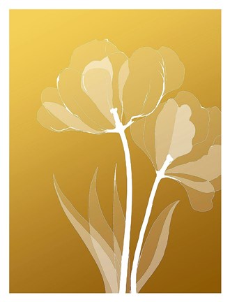 Framed Floral Silhouette 6 Print
