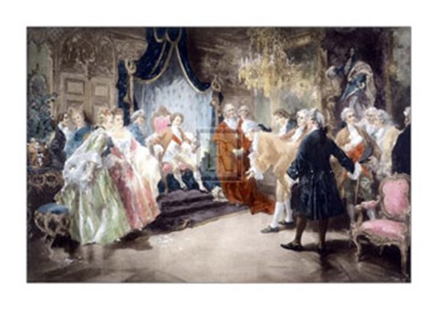 Framed Bolingbroke Taking Leave of Louis XV Print