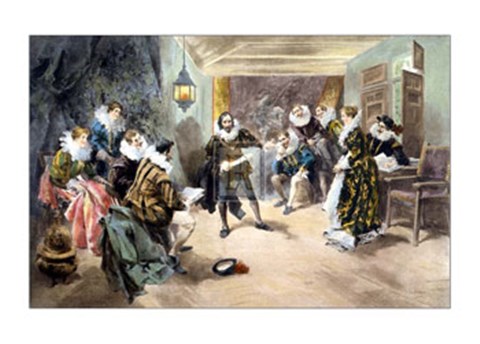 Framed Shakespeare Reciting His Hamlet Print