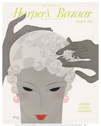 Framed Harper&#39;s Bazaar March 1932 Print