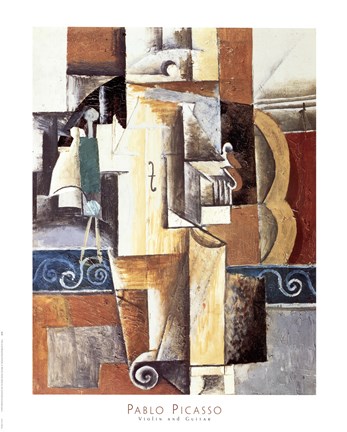 Framed Violin And Guitar Print