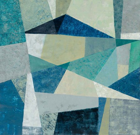 Framed Indigo Geo Metric Print