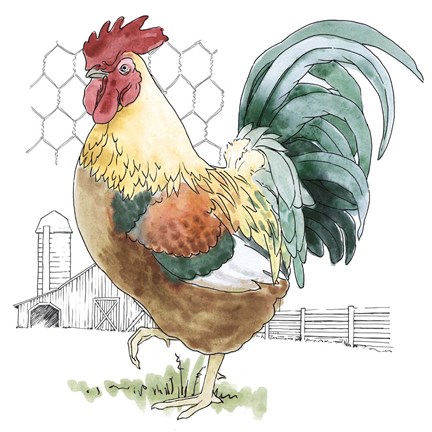 Framed Fun at the Coop V Print