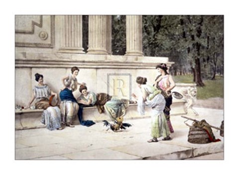 Framed Cockfight Print