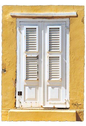 Framed Beach House Shutters Print