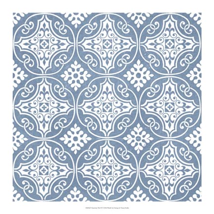 Framed Chambray Tile IV Print