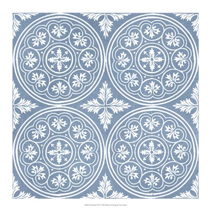 Framed Chambray Tile V Print