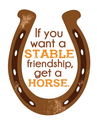 Framed Horseshoe Quote 1 Print