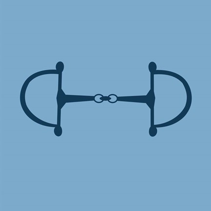 Framed Horse Bit - Blue Print