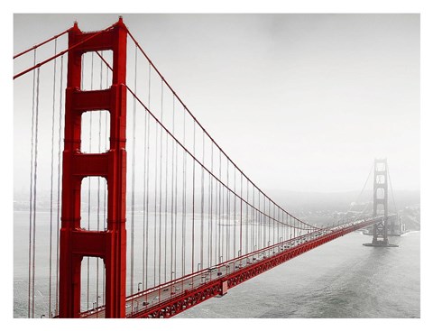 Framed Red Bridge Print