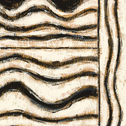 Framed Black and Gold Geometric VI Print