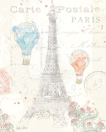 Framed Lighthearted in Paris III Print