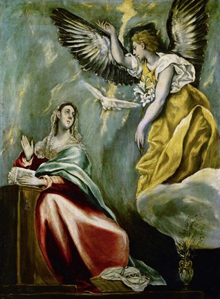 Framed Annunciation c. 1600 Print