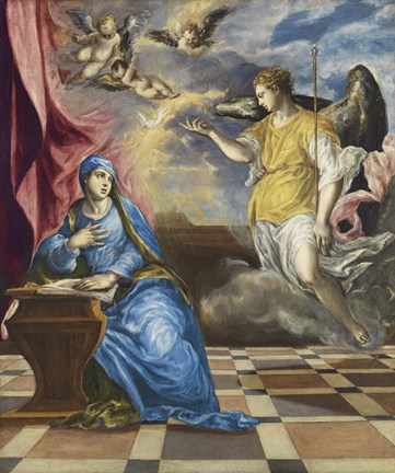 Framed Annunciation c. 1576 Print