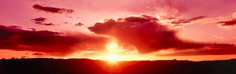 Framed Red Sunset, Arches National Park, Utah Print
