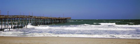Framed Avalon Fishing Pier, Outer Banks, North Carolina Print