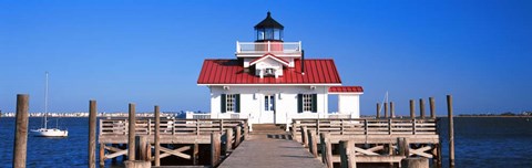 Framed Roanoke Marshes Lighthouse, Outer Banks, North Carolina Print