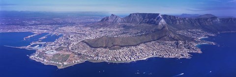 Framed Aerial View of Cape Town, South Africa Print