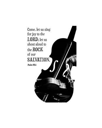 Framed Psalm 95:1, Come Let Us Sing Print