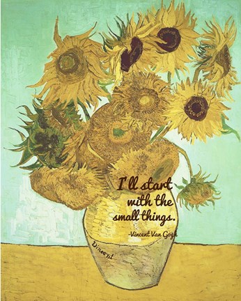 Framed Small Things - Van Gogh Quote 1 Print