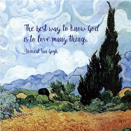 Framed Know God - Van Gogh Quote 1 Print