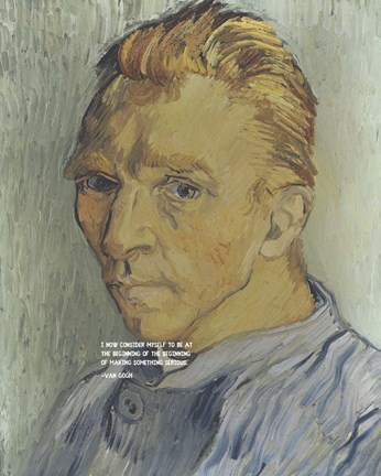 Framed At the Beginning - Van Gogh Quote 2 Print