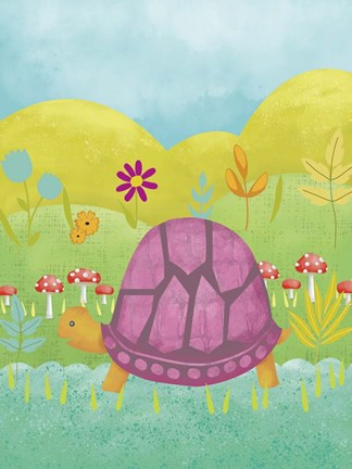 Framed Happy Turtle II Print