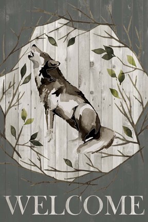 Framed Woodland Welcome II Print