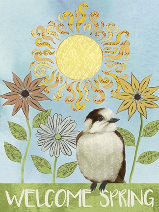 Framed Spring Welcome I Print