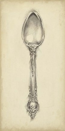 Framed Ornate Cutlery II Print