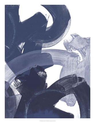 Framed Blue on Blue I Print