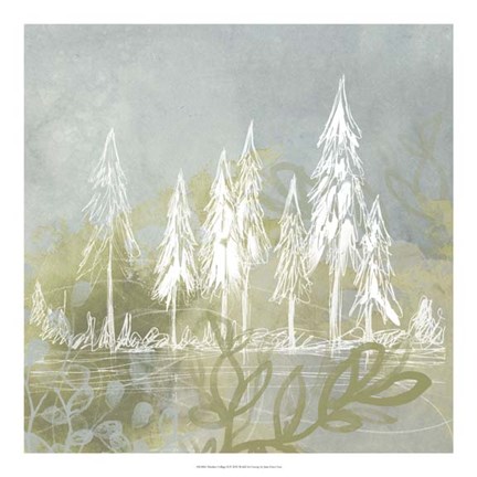 Framed Treeline Collage II Print