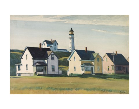 Framed Lighthouse Village (also known as Cape Elizabeth), 1929 Print