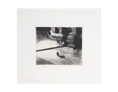 Framed Night Shadows, 1921 Print